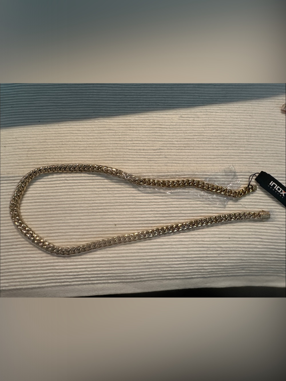 INOX Gold-Tone Men’s Cuban Link Necklace